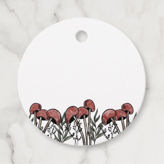 Red Mushroom Caps Geschenkanhänger (Vorderseite)