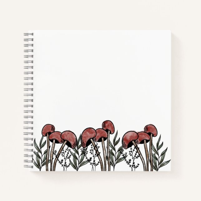 Red Mushroom Caps Notizbuch (Vorderseite)
