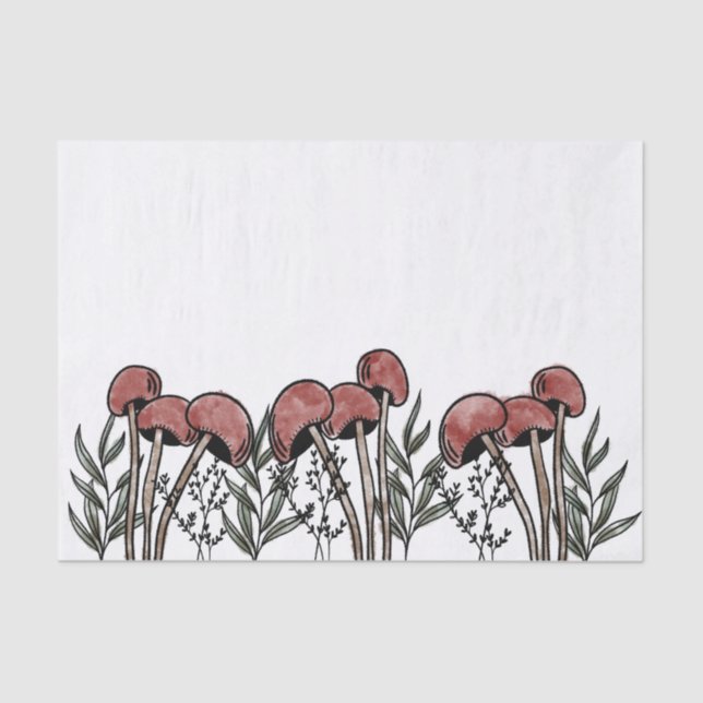 Red Mushroom Caps Seidenpapier (Vorderseite)