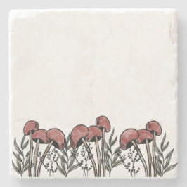 Red Mushroom Caps Steinuntersetzer