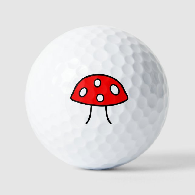 Red Mushroom Golf Balls Golfball (Vorderseite)