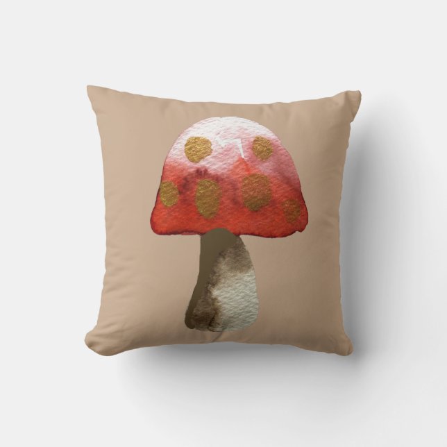 Red Mushroom Toadstool Magie Kissen (Vorderseite)