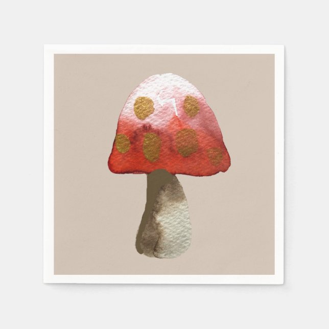 Red Mushroom Toadstool Magie Serviette (Vorderseite)