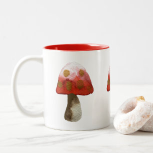 Red Mushroom Toadstool Magie Zweifarbige Tasse