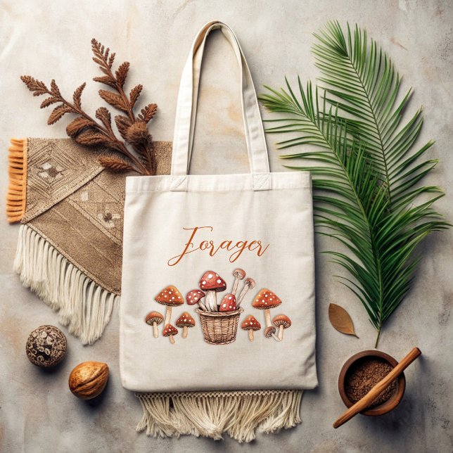 Red Mushrooms Forager Totasche Tragetasche (Von Creator hochgeladen)