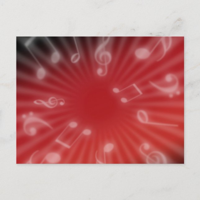 Red Music Postkarte (Vorderseite)