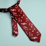 Red Musiknotens Pattern Krawatte<br><div class="desc">Schöne musikalische Symbole nahtlos Muster Design macht ein perfektes Geschenk für Musiker,  Musiklehrer,  Band Regisseure und Musikliebhaber.</div>