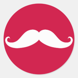 Red Mustache Valentine Sticker