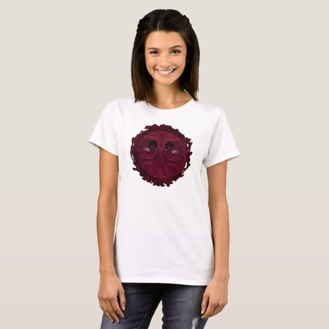 Red Mustache Woman T-Shirt (Vorne ganz)