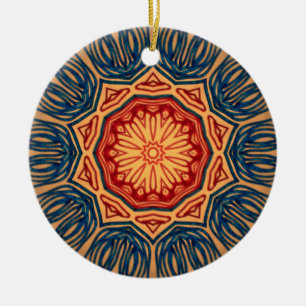 Red n Navy Blue Tree Ornament