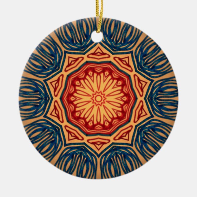 Red n Navy Blue Tree Ornament (Vorne)