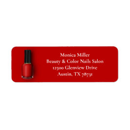 Red Nail Polnisch Custom Beauty Salon Rücksendeadr