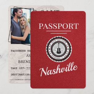 Red Nashville Passport Save the Date