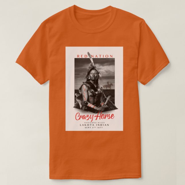 Red Nation Collection ehrt Crazy Horse T-Shirt (Design vorne)