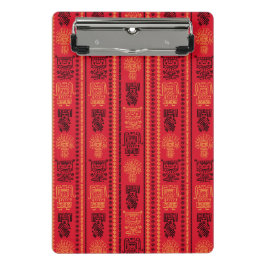 Red Native Pattern Ethnic Stamm Boho Kultur Mini Klemmbrett