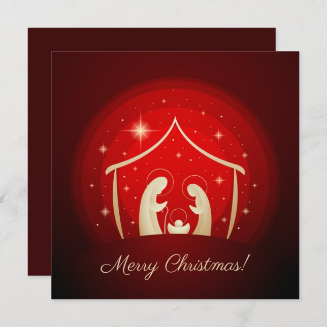 Red Nativity Frohe Weihnachten (Vorne/Hinten)
