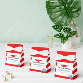 Red Nautical Blue Crab Baby Taufe Christening Geschenkschachtel
