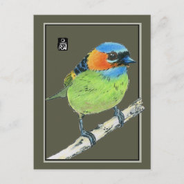 Red-Necked Tanager Bird Postkarte