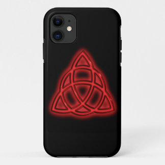 Red Neon Triquetra Case-Mate iPhone Hülle