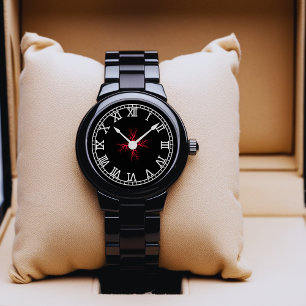 Red Neuron Watch - Wissenschaftliche Hirnkunst Armbanduhr