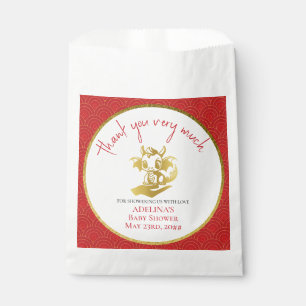 Red Niedlich Little Dragon ist auf dem Weg Babydus Geschenktütchen