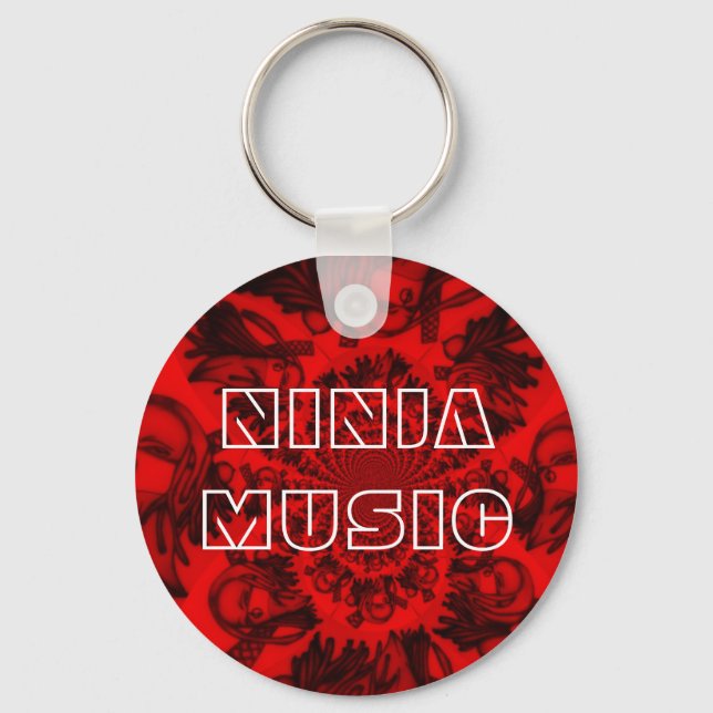 Red Ninja Music Key-Kette Schlüsselanhänger (Vorderseite)