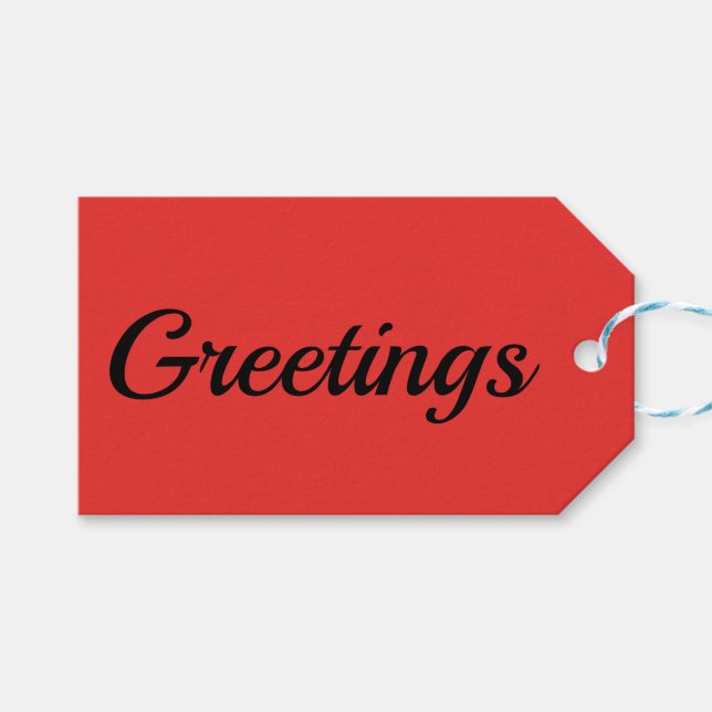 Red No.1, RED GIFT TAG Geschenkanhänger (Vorderseite (Horizontal))