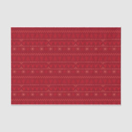 Red Nordic Muster Weihnachtsgeschenkpapier Seidenpapier