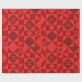 Red Nordic Star Christmas Bright Geschenkpapier