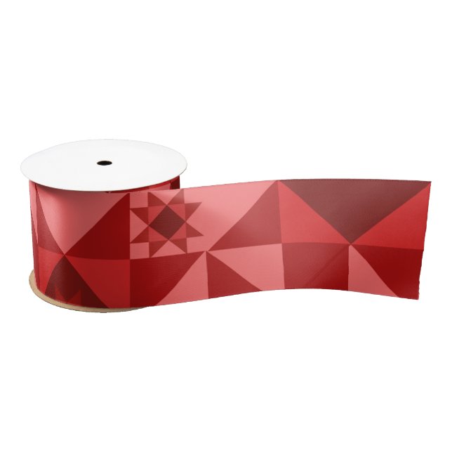 Red Nordic Star Christmas Bright Satinband (Spule)