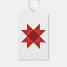 Red Nordic Star Weihnachten Geschenkanhänger
