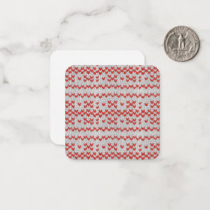 RED NORDIC STRICK 2.5" Square Flachbild-Notiz-Kart Mitteilungskarte