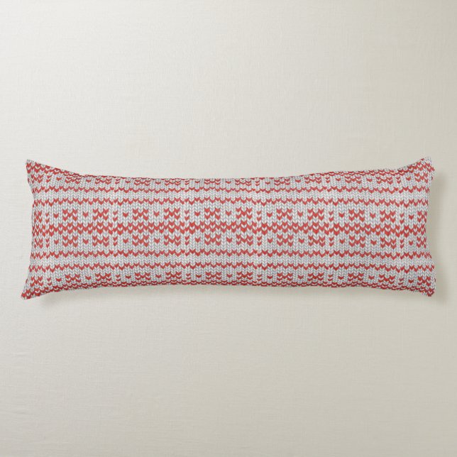 RED NORDIC STRICK Kissen (Vorderseite)