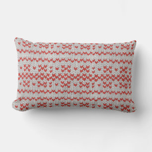 RED NORDIC STRICK Lumbar Kissen