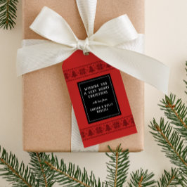 Red Nordic Sweater Christmas Geschenkanhänger