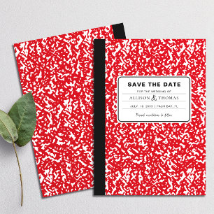 Red Notebook Teacher Funny Save the Date Hochzeit Einladung