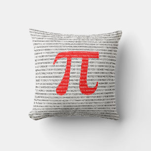 Red Number pi ist ein mathematisches Konstantensym Kissen