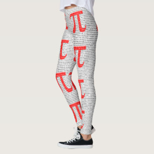 Red Number pi ist ein mathematisches Konstantensym Leggings