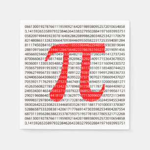Red Number pi ist ein mathematisches Konstantensym Serviette