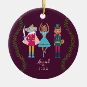 Red Nutcracker Ballet Animal Girls Keramik Ornament