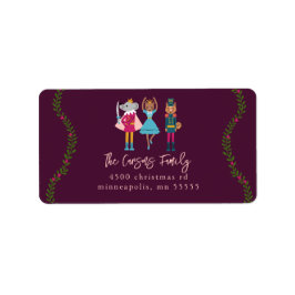 Red Nutcracker Rücksendeadresse Adressaufkleber