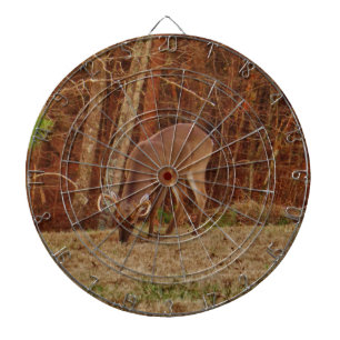 Red Oak Camouflage Stag Buck Deer Fütternd Dartscheibe