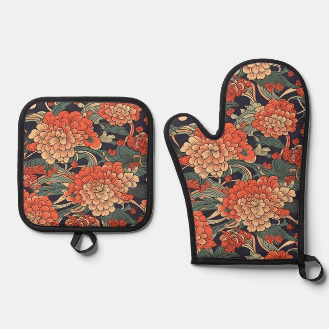 Red Ofenhandschuh & Topflappen-Set (Vorderseite)