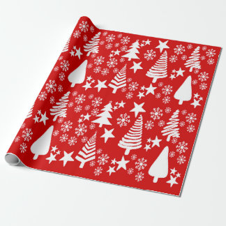 Red Oh Weihnachtsbaumpapier Geschenkpapier