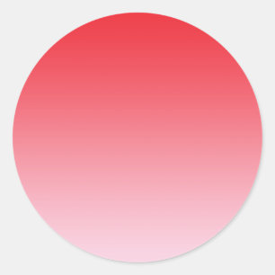 Red Ombre Runder Aufkleber