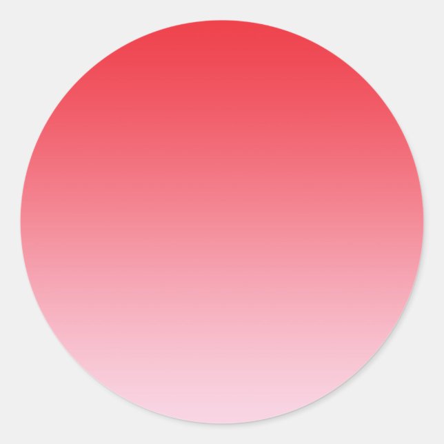 Red Ombre Runder Aufkleber (Vorderseite)