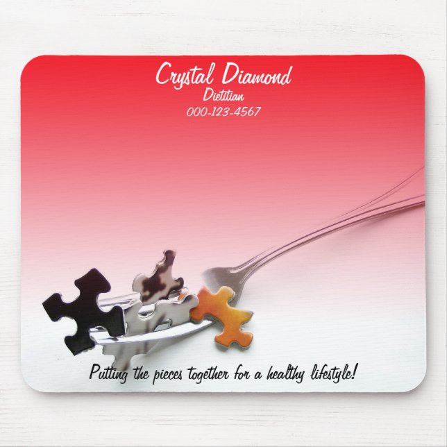 Red Ombre Template für das Health Puzzle Konzept Mousepad (Vorne)