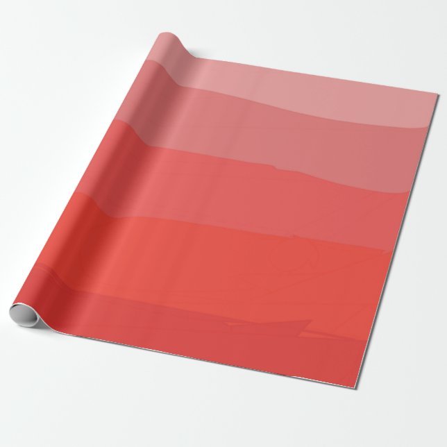 Red Ombre Wrapping Paper Geschenkpapier (Ungerollt)