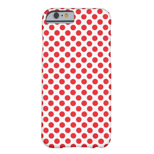 Red on White Polka Dot Case-Mate iPhone Hülle (Rückseite)