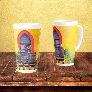 Red on Yellow San Miguel Allende Juliet Balcony Milchtasse